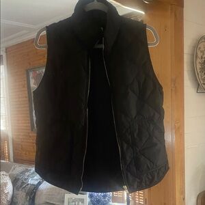 J. Crew women’s  black Quilted Vest small
